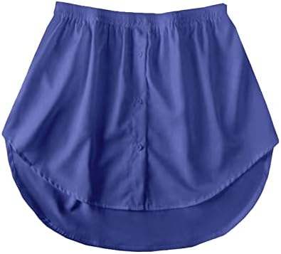 חולצה מרחיבי לנשים שכבות מזויף למעלה נמוך לטאטא תחתון חצי אורך מיני חצאית חולצות למעלה מרחיבי עבור חותלות