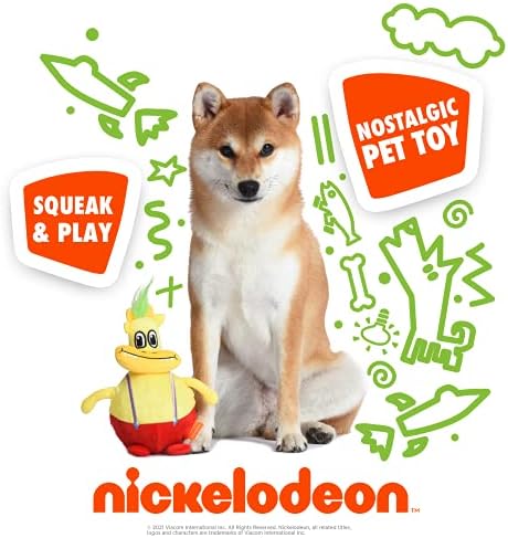 ניקלודיאון עבור חיות מחמד רוקו של מודרני חיים הפר דמות קטיפה כלב צעצוע / 9 אינץ צהוב אפור ואדום חורק כלב צעצוע