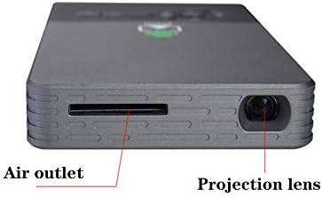 מקרן Xunmaifpt Full HD, מקרן מיני אינטליגנטי HD HD נייד סוללה ארוכה ליתיום מקרן סוללות, ממשק HDMI, חריץ