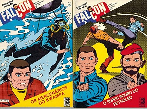 Falcon comandos em acao Brazilian Gi Joe Comics Lot 1-4 VF!
