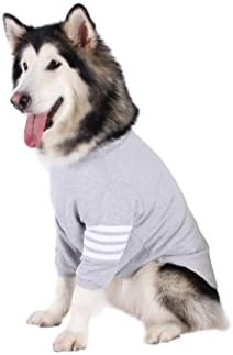 אופנה כלב מוצק בגדי סווטשירט חורף עבור כלב קטן וגדול אפור 6xl