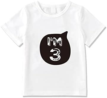 חולצות נושא הדפסה 2 ו -3 למתנות לילד יום הולדת לפעוט בן 2-3 חולצה-תלבושת טי יום הולדת לתינוק