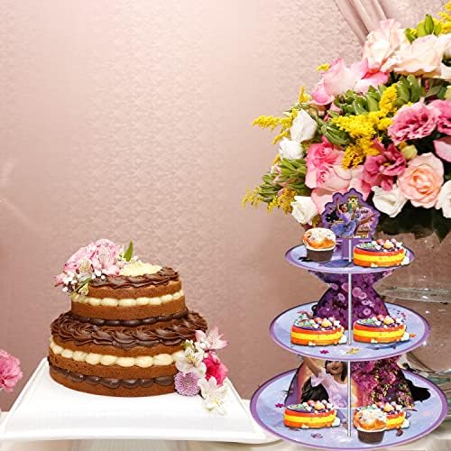 עמדת קאפקייקס של אנקנטו לאיזבלה, מחזיק עוגות קינוח 3 של קינוח לאנקנטו איזבלה קישוטים של קישוטים