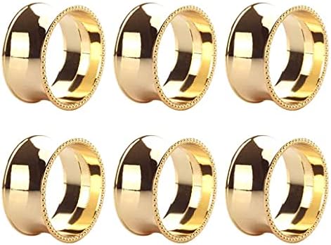 טבעת מפיות של Llly 6 יחידות טבעות סגסוגת מפיות סגסוגת מפיות מערבית מגבות מפיות מפיות טבעת טבעת קישוט.