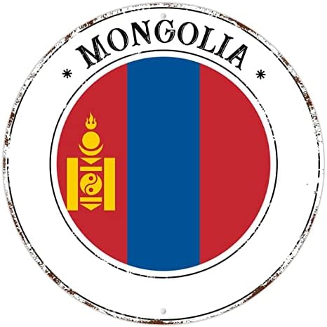 דגל מונגוליה דגל רטרו שלטי תליה שלטי תליה בסגנון כפרי אלומיניום זר זר מתכת אמנות קיר תולה עיצוב
