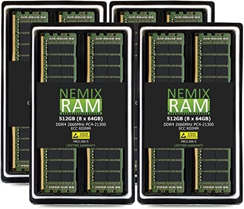 ערכת 512GB DDR4-2666 PC4-21300 זיכרון רשום ECC עבור מתלה ASROCK ROMED8-2T AMD EPYC לוח על ידי