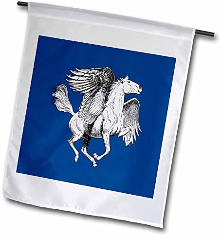 3 דרוז פגאסוס מכונף סוס סוס לבן סגנון וינטג ' - דגלים