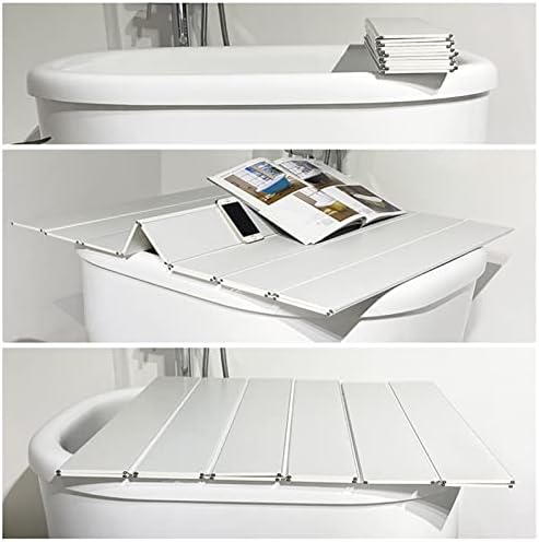 מגש אמבטיה אמבטיה מתקפל, מכסה אמבטיה של לוח אבק אבק מפלסטיק מכסה אמבטיה, מכסה אמבטיה לבן אמבטיה לבנים