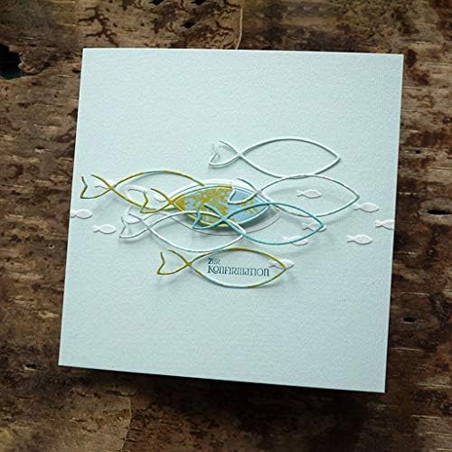 חיתוך מתכת דגים מתים סטנסיל DIY אלבום ספר חותמת כרטיס נייר נייר עיצוב מלאכה