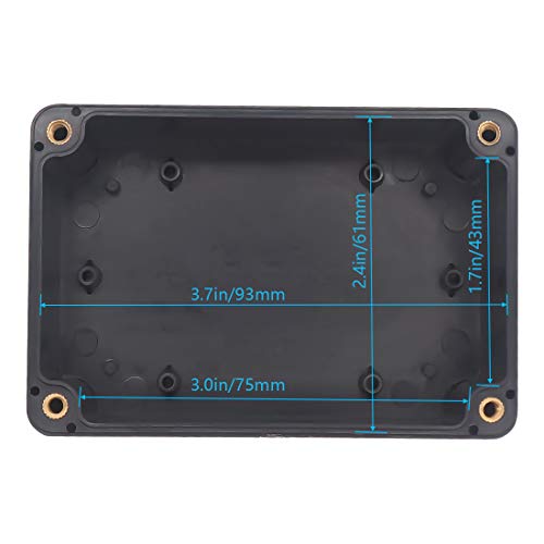 Zulkit Box Box ABS פלסטיק IP65 אטום אבק אבק אבק אבק מארז צומת חשמלי שחור 3.94 x 2.68 x 1.97 אינץ '