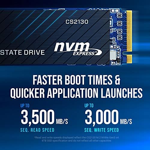 PNY CS2130 500GB M.2 PCIE NVME GEN3 X4 כונן מצב מוצק פנימי, קרא עד 3,500 MB/S-M280CS2130-500-RB