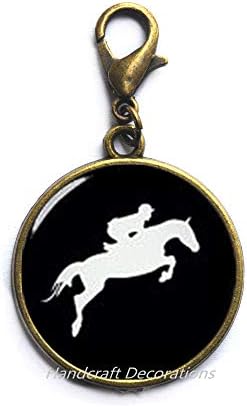 דוקטורציות יד -ידיים לובסטר סוס אבזם רוכסן רוכסן, תכשיטי סוסים, מתנת סוסים לנשים, מירוץ סוסים, מתנה לרוכסן רוכסן