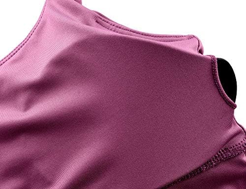 חזיית ספורט לנשים רוקורוז חזיית Longline Longline Rapded Light תמיכה באימון חולצות חזיית יוגה גופייה