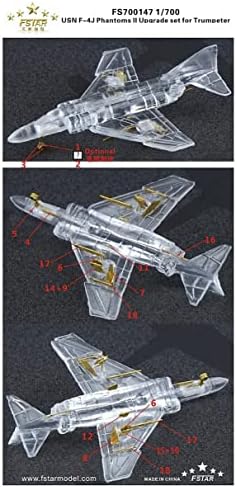 GBModel חמישה כוכבים מטוס פלסטיק מטוס חלקי חלקי חלקי חלקי, FS700147 1/700 סולם USN F-4J פנטומים