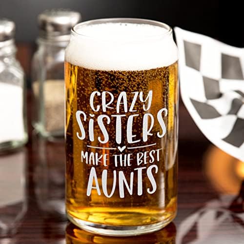 דודה מתנות אחיות מטורפות הטוב ביותר דודות חרוט 16 עוז בירה יכול זכוכית מתנת יום הולדת רעיון עבור דודה, תינוק