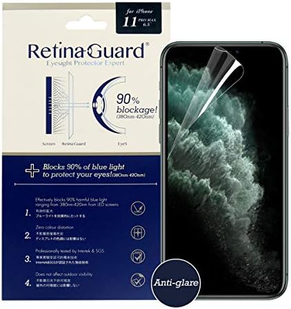 Retinaguard Anti Anti and Anti Blue Light Protector לאייפון 11 Pro Max/XS Max, SGS ו- Intertek