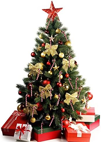 RCANEDNY 18 חלקים לחג המולד נצנצים קנדי ​​קנאי תליון קביעות עץ חג המולד קישוט תלייה לחג המולד מסיבת חג המולד קישוט