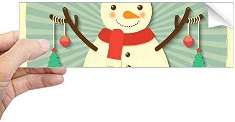 חישוב Diyther Horgy חג מולד שלג אישור מצויר איור מלבן מלבן פגוש מדבקות מדבקות חלון