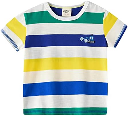 טי קז'ון לילדים ארהב אמריקאית דגל אמריקאי שרוול קצר צוות צוואר פעוט פעוט חולצת קיץ מזדמנים