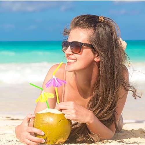 50 חתיכות לשתות מטריות קוקטייל בוחרים קשיות מטרייה קיץ למסיבת חוף הוואי חוף לואו קשיות טרופיות