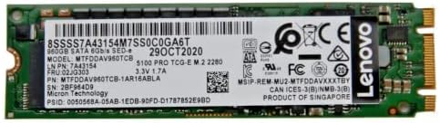 Lenovo Micron 5100 Pro 960GB M.2 SATA 6GB/S SED SSD MTFDDAV960TCB 02JG303 SS7A43154