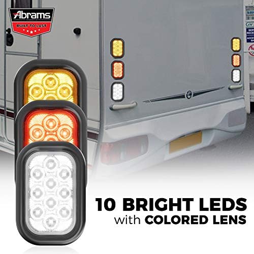 5 איקס 3 לבן 10 אור זנב נגרר לד-אורות גיבוי הפוך של משאית מלבנית-דוט מוסמך איי-67 פנס אחורי משאית קרוואנים עמיד