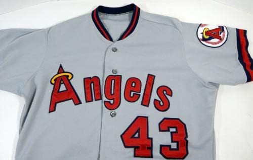 1991 Angels California Scott Bailes 43 משחק השתמש ב- Gry jersey DP14372 - משחק משומש ב- MLB גופיות