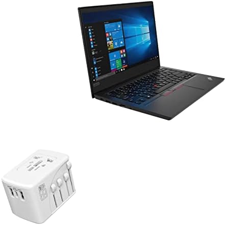 מטען גלי Boxwave התואם ל- Lenovo ThinkPad E14 - מטען קיר PD בינלאומי, 3 מתאם מטען בינלאומי USB