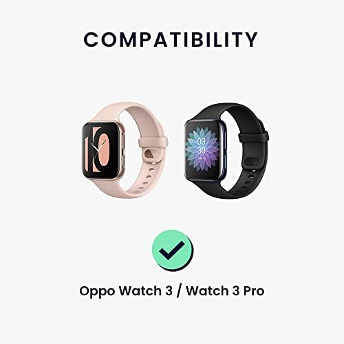כבל מטען KWMobile תואם ל- Oppo Watch 3 / Watch 3 Pro - מטען עבור כבל USB שעון חכם - שחור