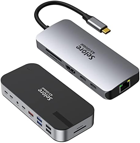 תחנת עגינה USB C 3 צגים/מתאמי USB C עבור MacBook Pro/Air