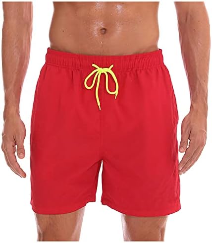 מכנסיים קצרים לגברים גזעי שחייה לגברים מכנסיים קצרים מהירים בחוף יבש עם כיסי רוכסן ומכנסיים קצרים