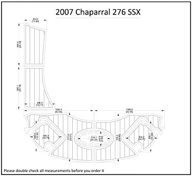 סירה פו פו פו טיק רצפת רצפת תואם לשנת 2007 CHAPARRAL 276 SSX SWIM STEP TRANSOM