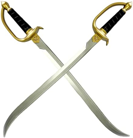 סט של שני חרבות פיראטים בקצף בגודל 30 אינץ ' - מושלם לקוספליי, משחק תפקידים ותלבושות ליל כל הקדושים. חרבות