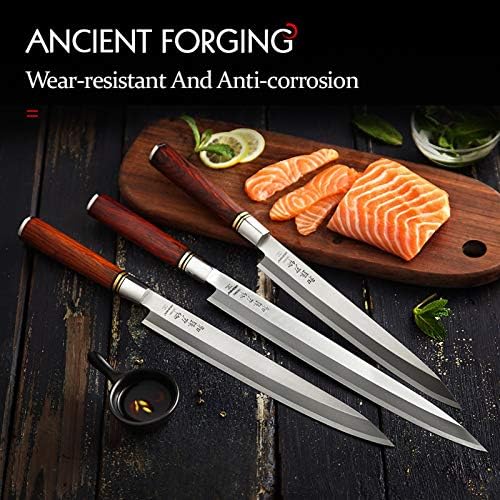 סכין מטבח Gond x5Cr15mov נירוסטה 240 ~ 300 ממ סכין פילה דגים יפנית סכין רוזווד ידית