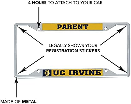אוניברסיטת קליפורניה אירווין אנטיטרים UCI אוכלים מסגרת רישוי מתכתית למסגרת קדמית או אחורית של רישיון רשמית