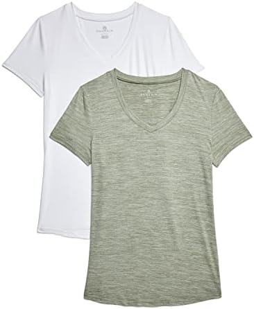 חולצת טריקו של דנסקין לנשים 2 אריזות חיונית V