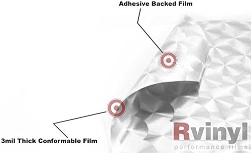 Rwraps ויניל מתכת גיליון סרט גליל עטיפת מדבקות- מנוע פונה 12 x 24