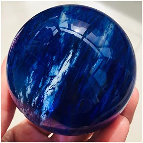 OMUCI טבעי נדיר כחול אבן קוורץ כדור גביש ביתי קישוט בית חיתוך אבן טבע