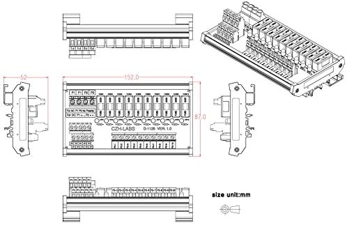 אלקטרוניקה-סלון הרכבת DIN הרכבה 10 מיקום חלוקת כוח נתיך לוח מודול נתיך, עבור AC110V