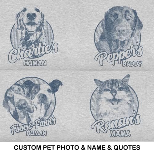 Pawarts חולצת כלבים בהתאמה אישית טיזים גרפיים - חולצות כלבים לנשים וגברים