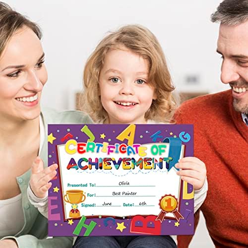 פטסי 30 יחידות תעודות פרס גן ילדים לילדים 8 איקס 10 צבעוני תעודת סיום לגיל הרך של הישג פעילויות בכיתה תעודה