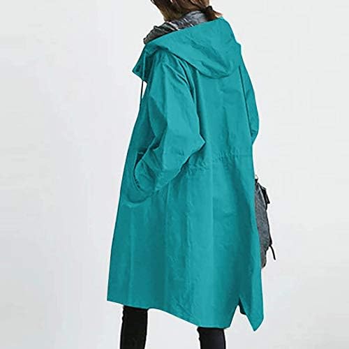 מעילי גשם לנשים IQKA סתיו חורף מעילי טרנץ 'ברדס רופף רופף מעיל רוח אלגנטי גדול
