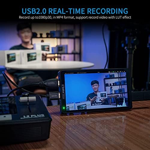 FeelWorld Cut6 6 אינץ 'הקלטה צג שדה מצלמה DSLR USB2.0 מקליט, עם HDR 3D LUT 1920x1080 פיקסלים מסך מגע
