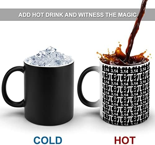מספר פי דפוס יצירתי שינוי צבע קרמיקה קפה כוס חום שינוי ספל מצחיק עבור בית משרד