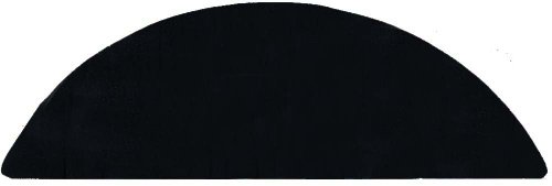 סלון יופי עמיד גומי גרנד סטנד & מגבר; מחצלת אנטי עייפות ספר, חצי עיגול, 3' איקס 5', שחור