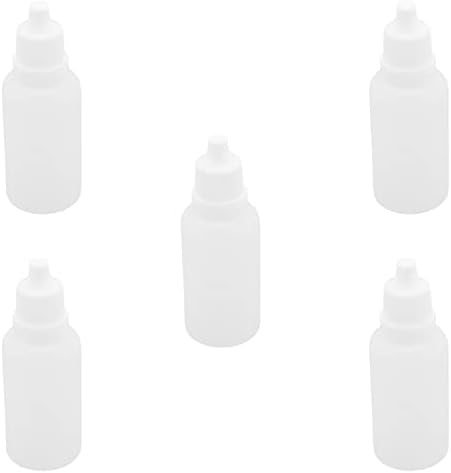 בקבוקי טפטפת פלסטיק עין מעבדה 0.7 עוז 40 יחידות, 20 מיליליטר טפטפת נוזל עיניים סחיטה פה דק דרך בקבוק אחסון חותם