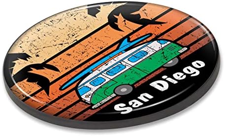 מגנט אוטובוס של סן דייגו חזק וגמיש סן דייגו מקרר מגנט אפיו -אפוקסי 1.1 אינץ 'כיפת אפוקסי