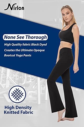 מכנסי יוגה של Bootcut של Nirlon נשים - מכנסי רגליים רחבות לנשים מכנסי יוגה רכים ונושמים מכנסי