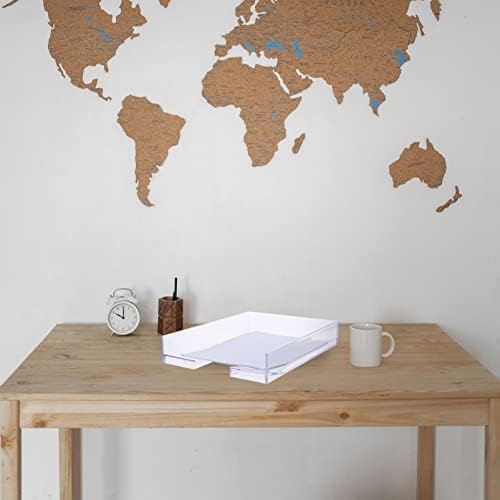 נייר נייר נייר קדמי: לאחסון אביזר שולחן עבודה רב -פונקציונלי מסמך מסמך מגש שולחן כתיבה לעומס הערימה