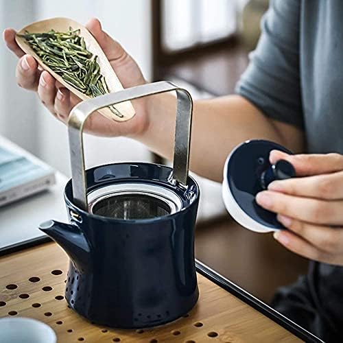 Lianxiao - אריזות קופסאות קומקום אריזת קופסה קונג פו סט תה קרמיקה בעבודת יד סט תה קומקום עם פילטר ו 6 כוסות